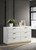 Caraway 6-Drawer Bedroom Dresser White