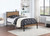 Ricky Twin Platform Bed Light Oak And Black