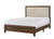 Millie Twin Upholstery Bed One Box Brown Cherry
