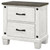 Lilith 2-Drawer Nightstand Distressed Gray And White