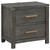 Kieran 2-Drawer Nightstand Gray