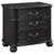 Celina 3-Drawer Nightstand Wood Black