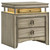 Giselle 3-Drawer Nightstand With LED Rustic Beige