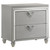 Veronica 2-Drawer Nightstand Light Silver