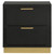 Caraway 2-Drawer Nightstand Bedside Table Black