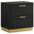Caraway 2-Drawer Nightstand Bedside Table Black