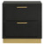 Caraway 2-Drawer Nightstand Bedside Table Black