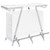 Araceli Home Bar White And Chrome