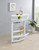 Dallas 2-Shelf Home Bar White And Frosted Glass