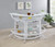 Dallas 2-Shelf Curved Home Bar (Set Of 3) White And Frosted Glass