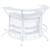 Dallas 2-Shelf Curved Home Bar (Set Of 3) White And Frosted Glass