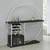 Risley 2-door Circular LED Home Bar With Wine Storage Dark Charcoal