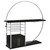 Risley 2-door Circular LED Home Bar With Wine Storage Dark Charcoal