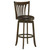 Lambert Pub Height Swivel Bar Stool With Upholstered Seat Dark Cherry And Dark Brown Wood