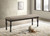 Bridget Upholstered Dining Bench Stone And Sandthrough Brown And Charcoal