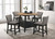 Gibson Round 5 Piece Counter Height Dining Set Yukon Oak And Black