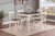 Theodore 5 Piece Counter Height Table Set White