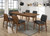 Redbridge Rectangular 7 Piece Dining Set Natural Walnut