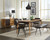 Partridge 6 Piece Dining Set Natural Sheesham And Black