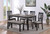 Paige 6 Piece Dinette Set With Bench Dark Brown