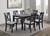 Eloise 7 Piece Dinette Set Light Grey