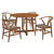 Dinah 5 Piece Round Solid Wood Dining Set Walnut