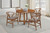 Dinah 5 Piece Round Solid Wood Dining Set Walnut