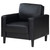 Ruth Upholstered Track Arm Faux Leather Accent Chair Black