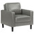 Ruth Upholstered Track Arm Faux Leather Accent Chair Grey