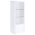 Jude 3-Shelf Media Tower With Storage Cabinet White High Gloss