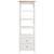 Angela 4-Shelf Wooden Media Tower With Drawers Brown And White