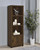 Sachin 3-Shelf Media Tower With Storage Cabinet Dark Pine