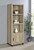 Sachin 3-Shelf Media Tower With Storage Cabinet Antique Pine