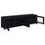 Jupiter 4-door 79" TV Stand Media Console With Framed Glass Panels Black