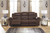 Stoneland Chocolate Reclining Power Sofa & Double Reclining Power Loveseat with Console