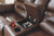 Stoneland Chocolate Reclining Power Sofa & Double Reclining Power Loveseat with Console