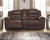Stoneland Chocolate Reclining Sofa & Double Reclining Loveseat with Console