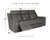 Jesolo Dark Gray Reclining Sofa & Double Reclining Loveseat with Console