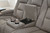 The Man-Den Gray Power Reclining Sofa with ADJ HDRST & Power Reclining Loveseat/CON/ADJ HDRST