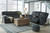 Draycoll Slate Reclining Sofa & Double Reclining Loveseat with Console