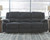 Draycoll Slate Reclining Sofa & Double Reclining Loveseat with Console