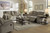 Draycoll Pewter Reclining Sofa & Double Reclining Loveseat with Console