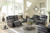 Edmar Charcoal 2 Pc. Power Reclining Sofa with Adjustable Headrest, Power Reclining Loveseat with CON/Adjustable Headrest