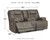 Wurstrow Smoke 2 Pc. Power Reclining Sofa with Adjustable Headrest, Power Reclining Loveseat with CON/Adjustable HDRST