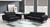 Shania 2 Piece Living Room Set (Sofa And Loveseat) Black