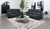 Sloane 2 Piece Upholstered Motion Reclining Sofa Set Blue