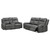 Raelynn 2 Piece Upholstered Motion Reclining Sofa Set Grey
