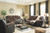 Earhart Chestnut Reclining Sofa, Double Reclining Loveseat with Console & Rocker Recliner