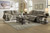 Draycoll Pewter Reclining Sofa, Double Reclining Loveseat with Console & Rocker Recliner