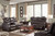 Warnerton Chocolate Power Reclining Sofa with ADJ HDRST, Power Reclining Loveseat with CON/ADJ HDRST & Power Recliner with ADJ HDRST